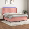 vidaXL &Kappa;&rho;&epsilon;&beta;ά&tau;&iota; Boxspring &mu;&epsilon; &Sigma;&tau;&rho;ώ&mu;&alpha; & LED &Rho;&omicron;&zeta; 160x200 &epsilon;&kappa;. &Beta;&epsilon;&lambda;&omicron;ύ&delta;&iota;&nu;&omicron;