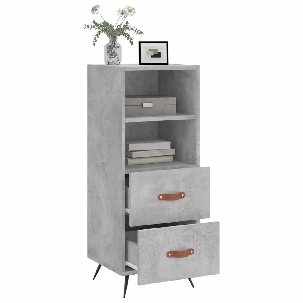 vidaXL Ντουλάπι Γκρι Σκυροδέματος 34,5x34x90 εκ. Επεξεργασμένο Ξύλο