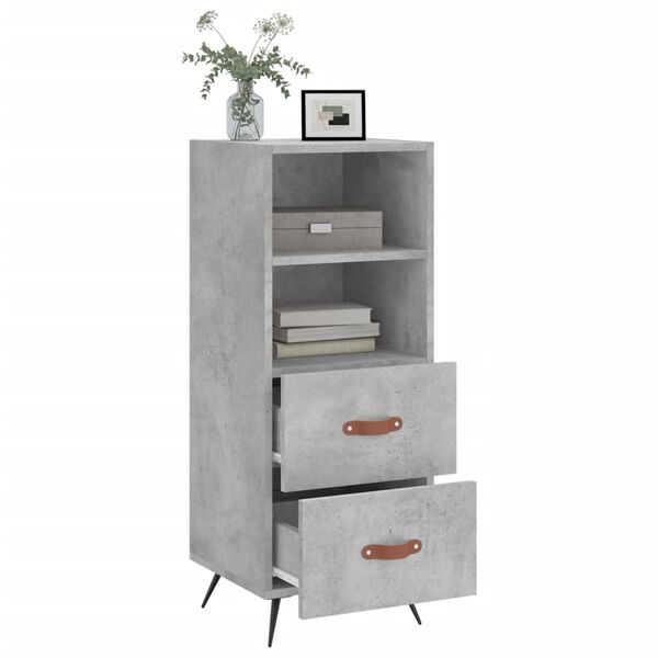 vidaXL Ντουλάπι Γκρι Σκυροδέματος 34,5x34x90 εκ. Επεξεργασμένο Ξύλο