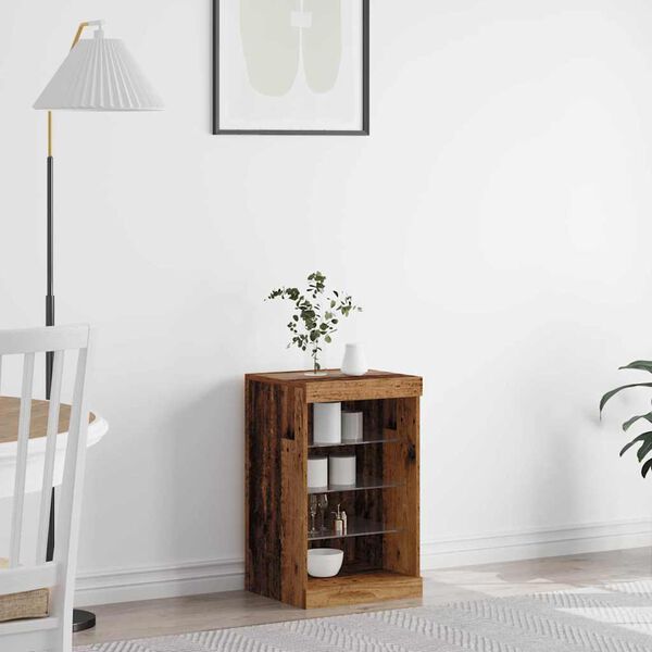 vidaXL Πλαϊνό γραφείο Παλαιό ξύλο 41 x 37 x 67 εκ Επεξεργασμένο ξύλο