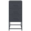 vidaXL Κομοδίνο Ανθρακί 36x39x78 εκ. από Χάλυβα