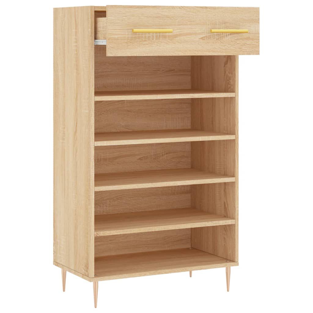 vidaXL Παπουτσοθήκη Sonoma Δρυς 60x35x105 εκ. από Επεξεργασμένο Ξύλο