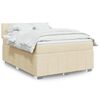 vidaXL &Kappa;&rho;&epsilon;&beta;ά&tau;&iota; Boxspring &mu;&epsilon; &Sigma;&tau;&rho;ώ&mu;&alpha; &Kappa;&rho;&epsilon;&mu; 140x200 &epsilon;&kappa;. &Upsilon;&phi;&alpha;&sigma;&mu;ά&tau;&iota;&nu;&omicron;