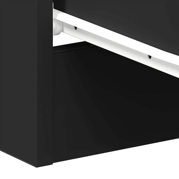 vidaXL Κομοδίνο Μαύρο 38 x 35 x 56 εκ. από Μοριοσανίδα