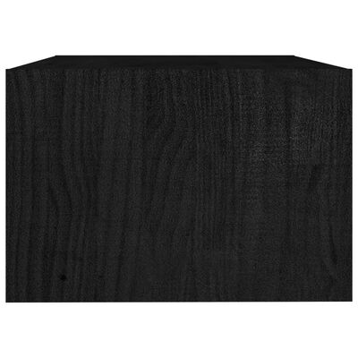 vidaXL Τραπεζάκι Σαλονιού Μαύρο 75 x 50 x 33,5 εκ. Μασίφ Ξύλο Πεύκου