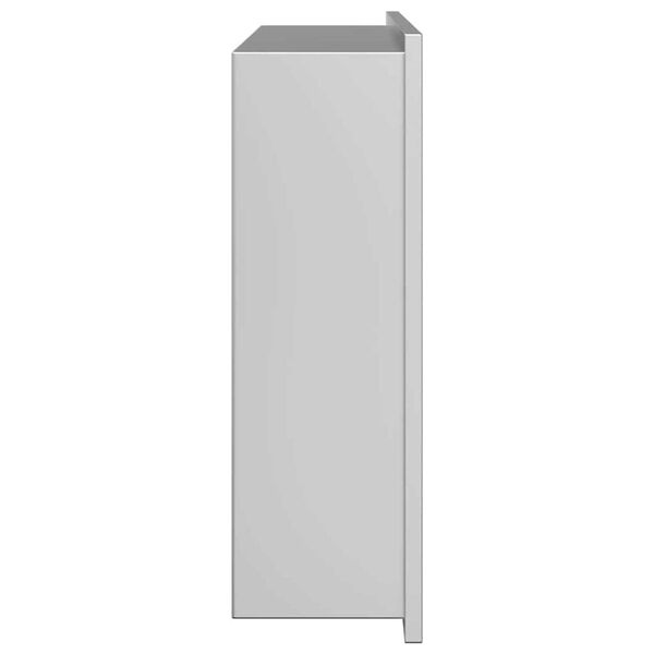vidaXL Νίτσα Μπάνιου Ασημί 45 x 30 x 9.5 εκ. Ανοξείδωτο ατσάλι