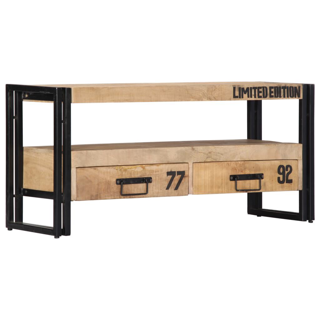 vidaXL Έπιπλο Τηλεόρασης 100 x 30 x 45 εκ. από Μασίφ Ξύλο Μάνγκο