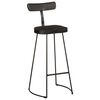 vidaXL Bar Stools 2 &tau;&epsilon;&mu;ά&chi;&iota;&alpha; &Mu;&alpha;ύ&rho;&omicron; 49x43x103 cm &Sigma;&tau;&epsilon;&rho;&epsilon;ό &xi;ύ&lambda;&omicron; Mango
