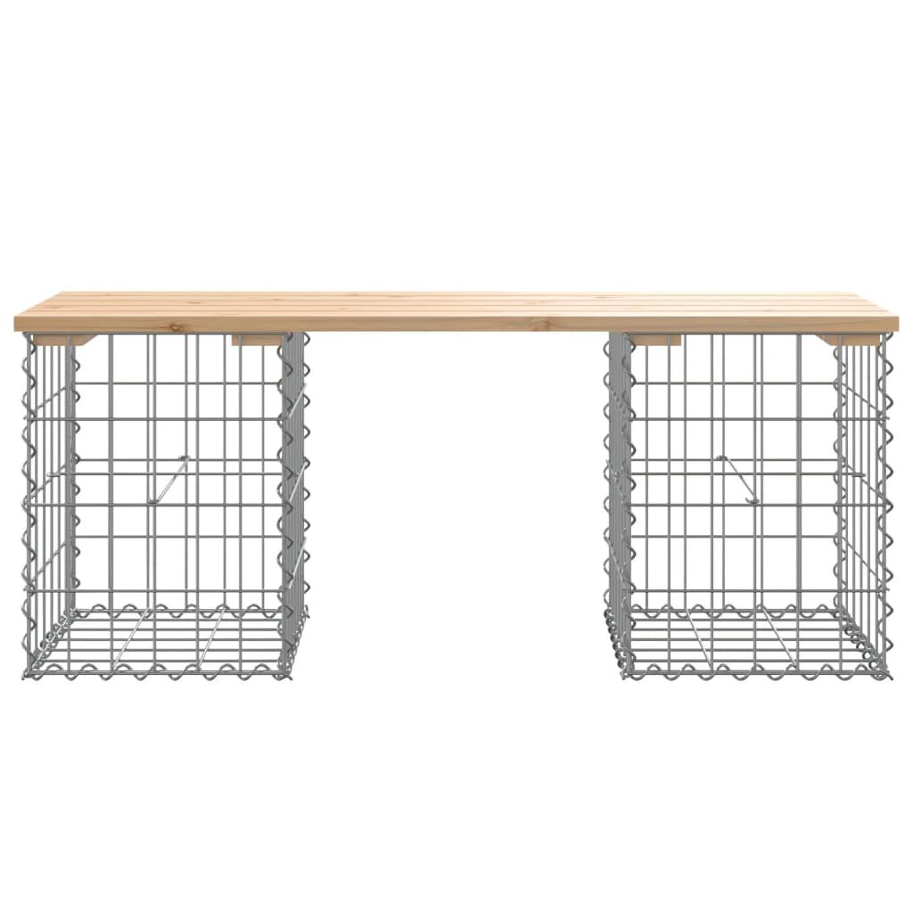 vidaXL Παγκάκι Κήπου Συρματοκιβώτιο 103x31x42εκ. από Μασίφ Ξύλο Πεύκου