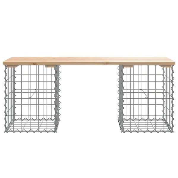 vidaXL Παγκάκι Κήπου Συρματοκιβώτιο 103x31x42εκ. από Μασίφ Ξύλο Πεύκου