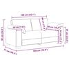 vidaXL Καναπές με μαξιλάρι Σκούρο γκρι 180 x 77 x 82 εκ ύφασμα
