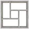 vidaXL Ραφιέρα Τοίχου Γκρι Σκυροδέματος 45,1x16x45,1εκ. από Επεξ. Ξύλο