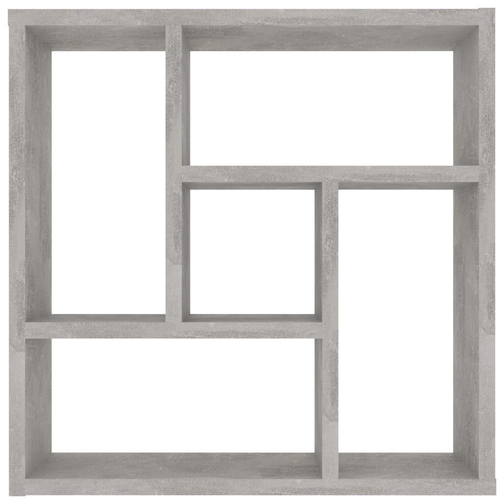 vidaXL Ραφιέρα Τοίχου Γκρι Σκυροδέματος 45,1x16x45,1εκ. από Επεξ. Ξύλο