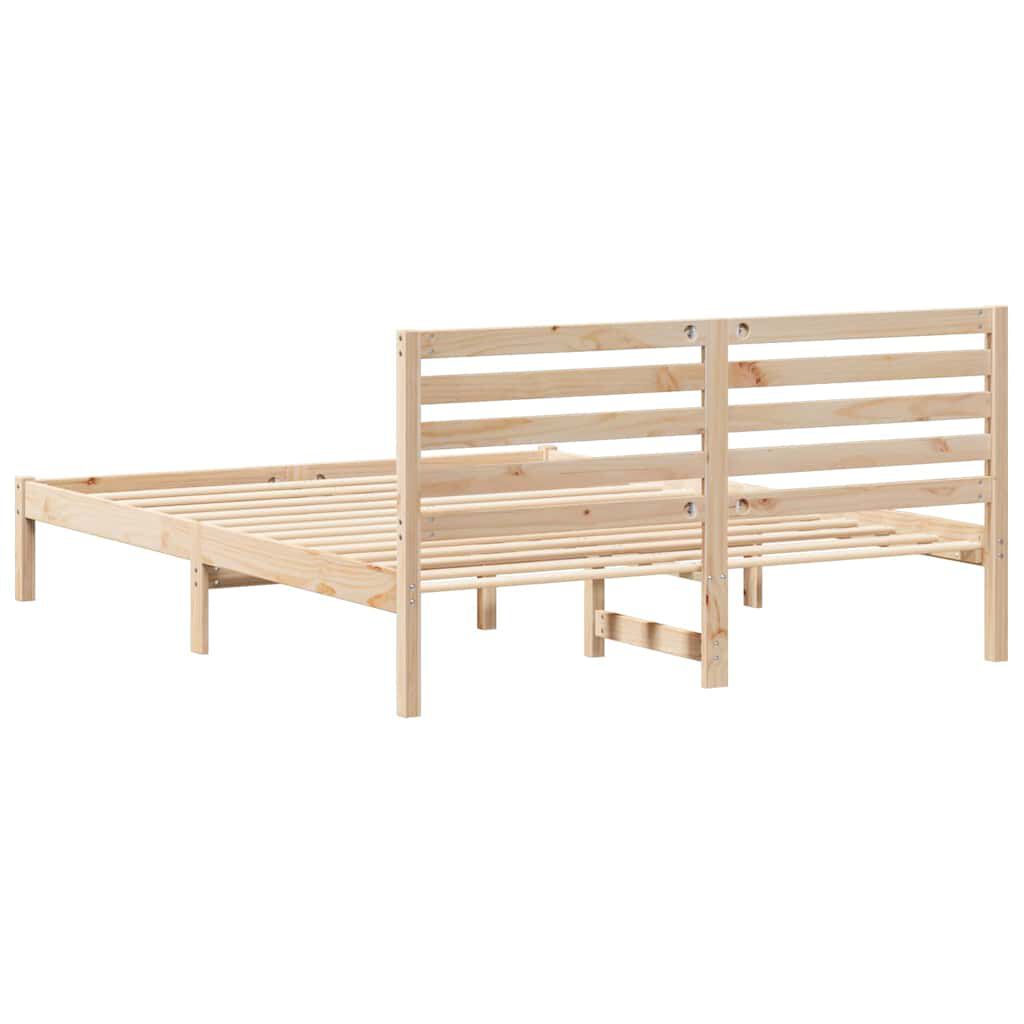 vidaXL Σκελετός Κρεβατιού Καφέ 160 x 200 cm Μασίφ ξύλο πεύκου