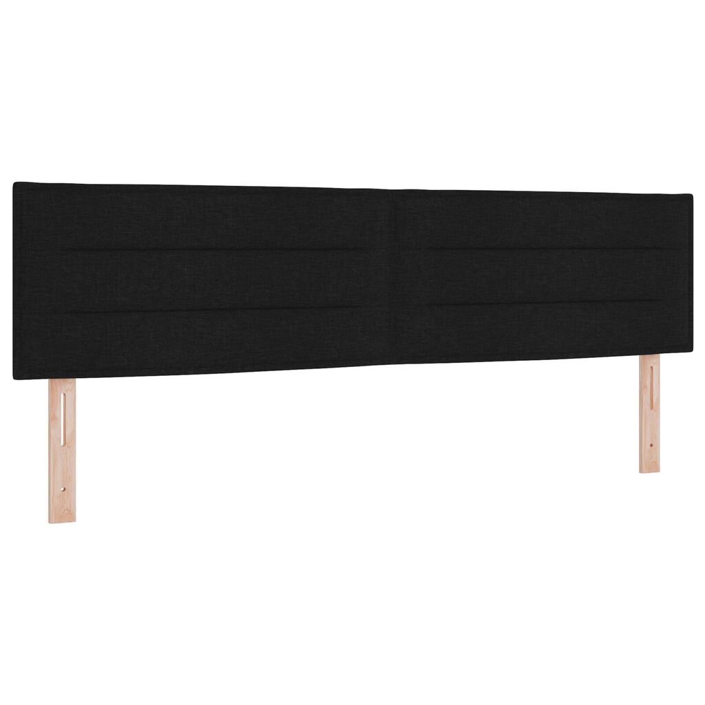 vidaXL Κρεβάτι Με Στρώμα Μαύρο 180x200 εκ Υφασμάτινο