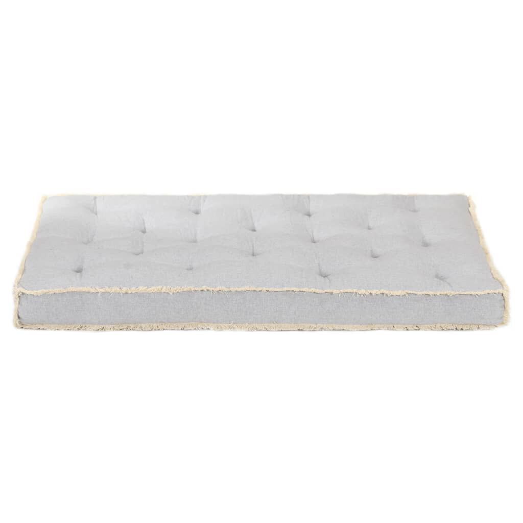 vidaXL Μαξιλάρι Καναπέ Παλέτας Γκρι 120 x 80 x 10 εκ.