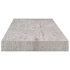 vidaXL Ράφια Τοίχου 4 τεμ. Γκρι Σκυροδέματος 60 x 23,5 x 3,8 εκ. MDF