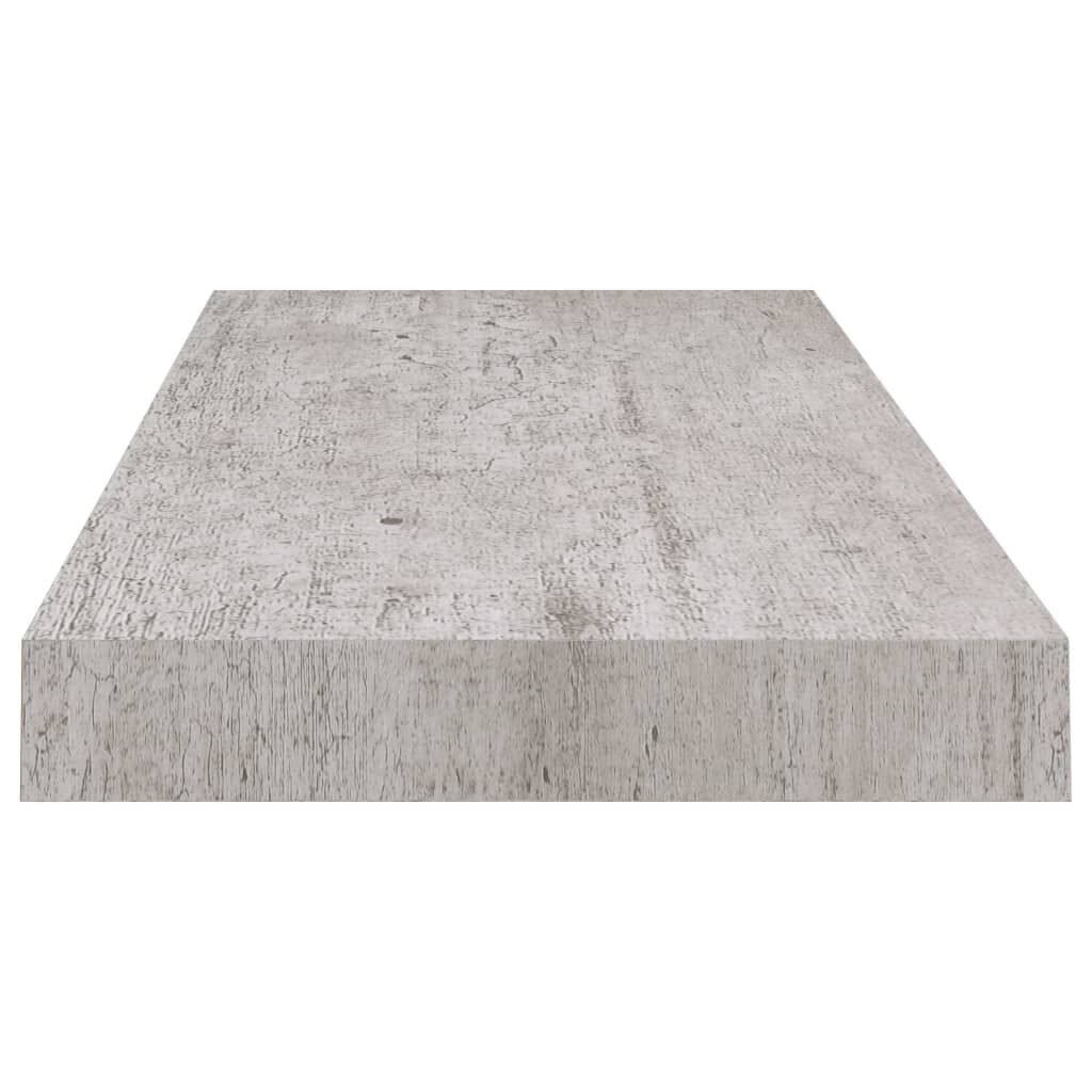 vidaXL Ράφια Τοίχου 4 τεμ. Γκρι Σκυροδέματος 60 x 23,5 x 3,8 εκ. MDF