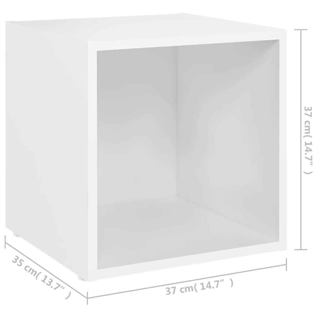 vidaXL Έπιπλο Τηλεόρασης Λευκό 37 x 35 x 37 εκ. από Μοριοσανίδα