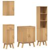 vidaXL Σετ Επίπλων Μπάνιου με συρτάρι 4 pcs Καφέ 114 x 43 x 73.5 εκ.