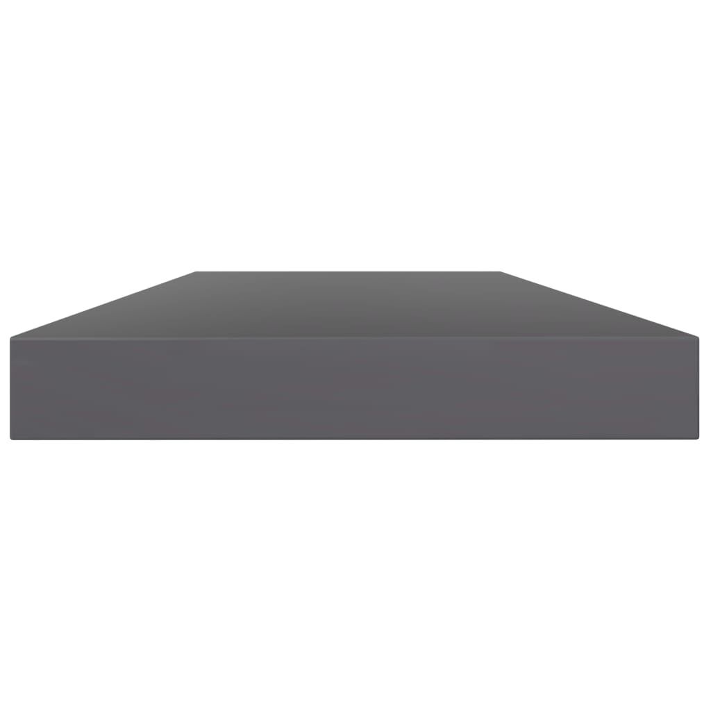 vidaXL Ράφια Βιβλιοθήκης 8 τεμ. Γυαλ. Γκρι 40x10x1,5 εκ. Μοριοσανίδα