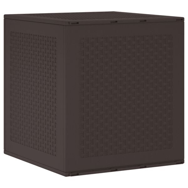 vidaXL Καφέ Σεντούκι Αποθήκευσης Κήπου 55x53x57 εκ. PP
