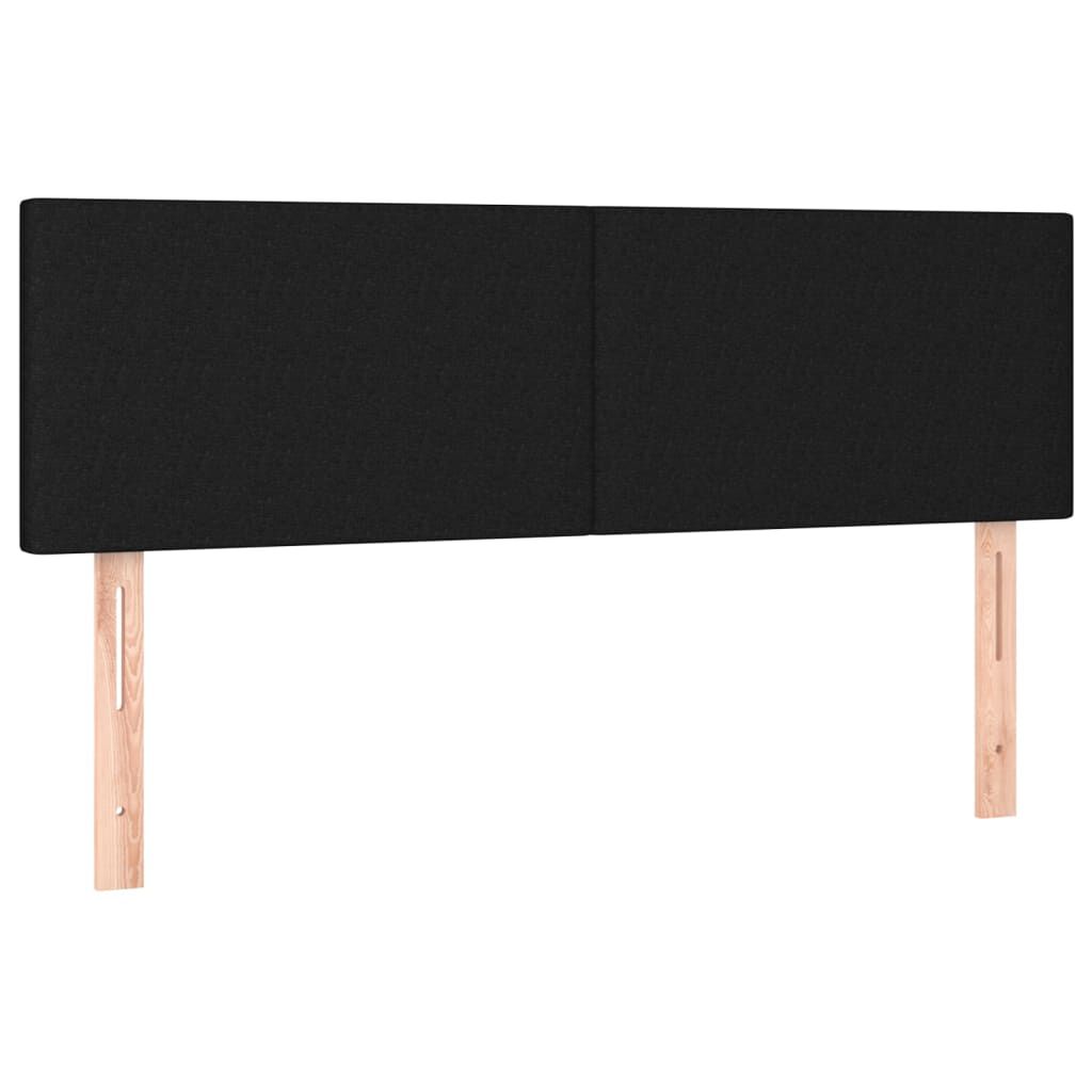 vidaXL Κεφαλάρια Κρεβατιού 2 τεμ. Μαύρα 72x5x78/88 εκ. Υφασμάτινα