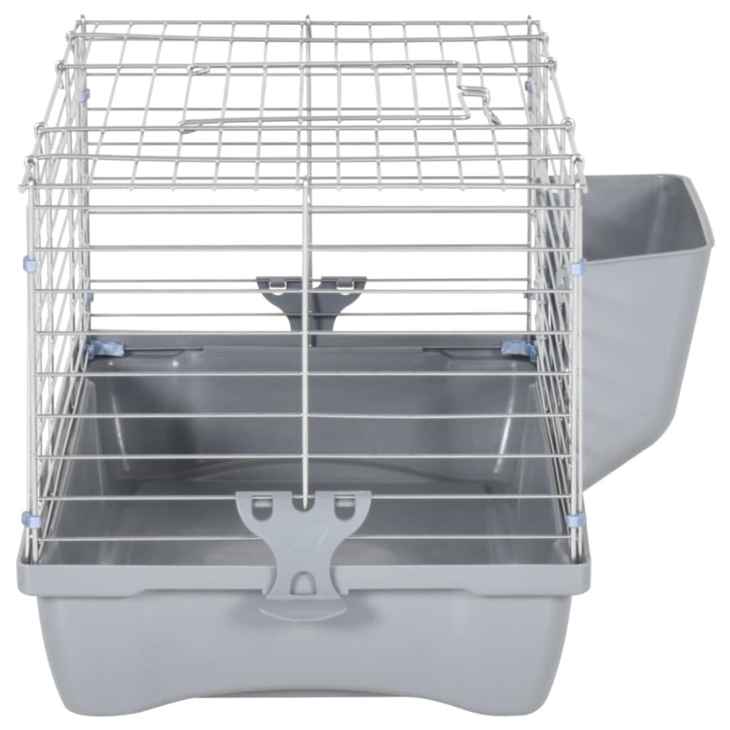 vidaXL Κλουβί Μικρών Ζώων Γκρι 58x32x31 εκ. Πολυπροπυλένιο & Μέταλλο