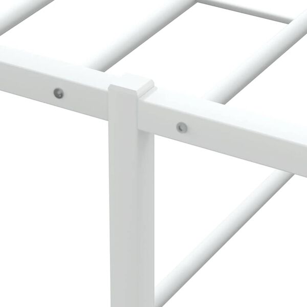 vidaXL Πλαίσιο κρεβατιού χωρίς στρώμα Λευκό 180x200 cm Μεταλλικό