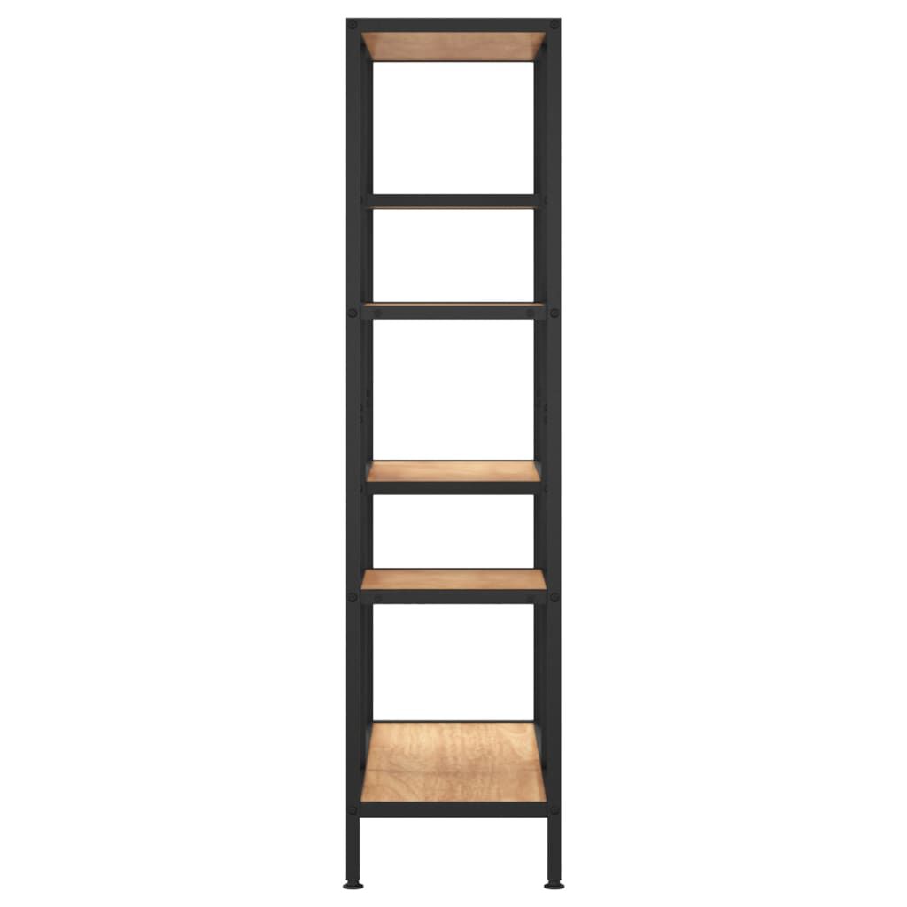 vidaXL Βιβλιοθήκη 80 x 30 x 120 εκ. από Ατσάλι και Επεξεργασμένο Ξύλο