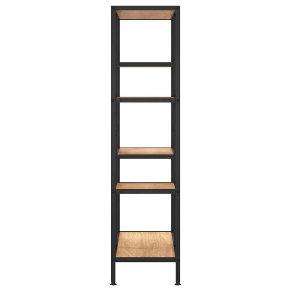 vidaXL Βιβλιοθήκη 80 x 30 x 120 εκ. από Ατσάλι και Επεξεργασμένο Ξύλο