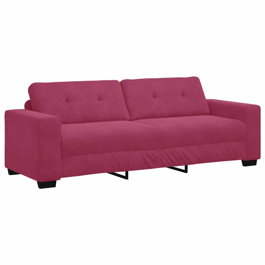 vidaXL Σετ Καναπέ 2 pcs Μπορντό 221 x 78 x 80 εκ Βελούδο