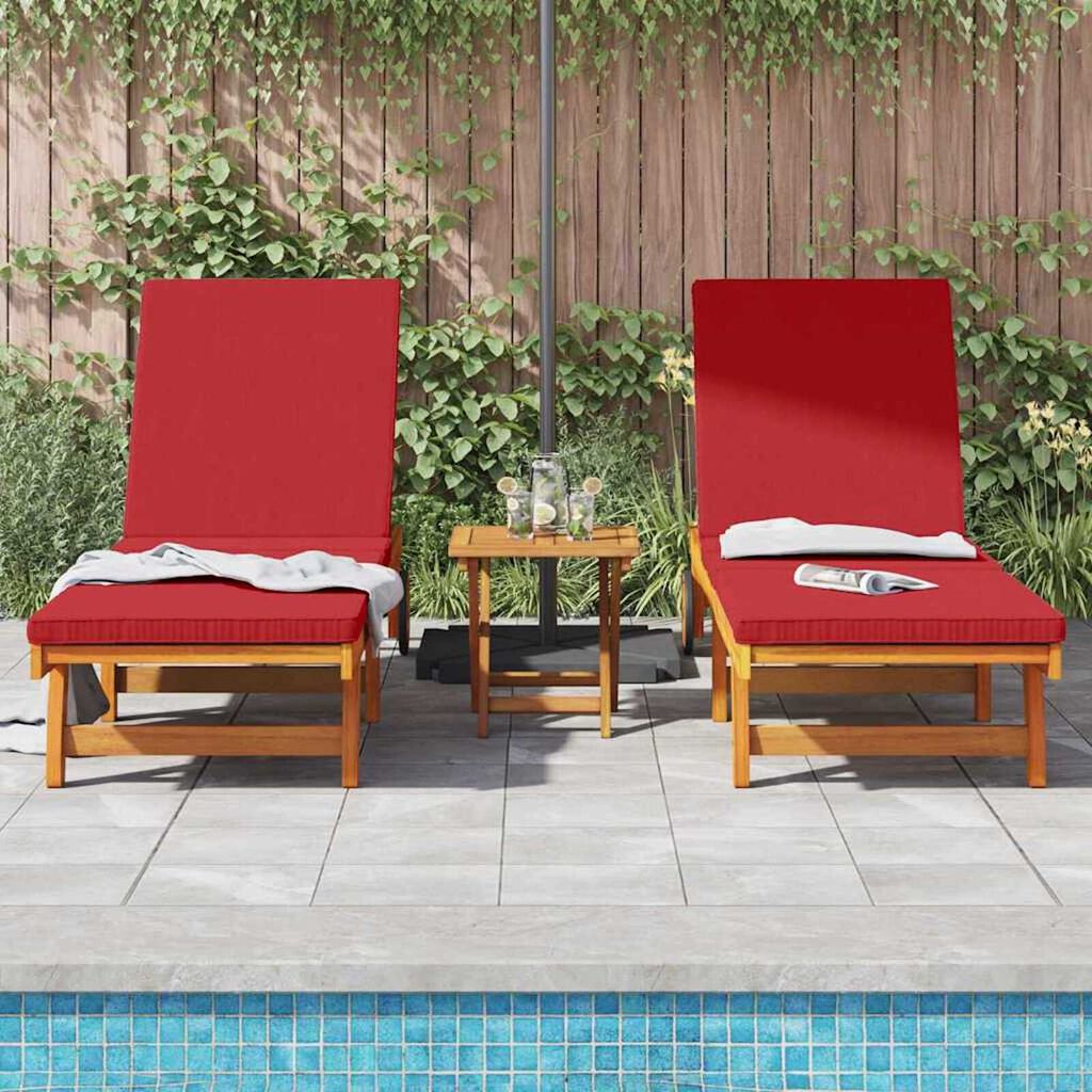 vidaXL Ξαπλώστρα 3 pcs Καφέ 40 x 40 x 40εκ Μασίφ ξύλο ακακίας