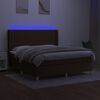 vidaXL &Kappa;&rho;&epsilon;&beta;ά&tau;&iota; Boxspring &mu;&epsilon; &Sigma;&tau;&rho;ώ&mu;&alpha; & LED &Sigma;&kappa;.&Kappa;&alpha;&phi;έ 180x200&epsilon;&kappa;. &Upsilon;&phi;&alpha;&sigma;&mu;ά&tau;&iota;&nu;&omicron;