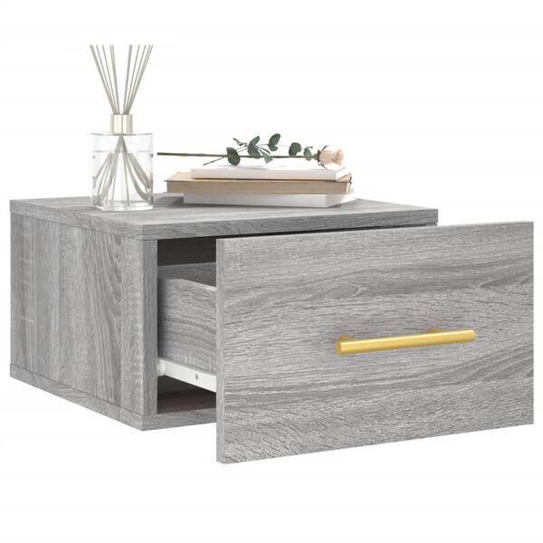 vidaXL Κομοδίνα Επιτοίχια 2 τεμ. Γκρι Sonoma 35 x 35 x 20 εκ.