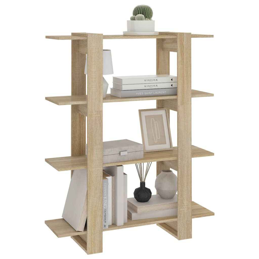vidaXL Βιβλιοθήκη/Διαχωριστικό Χώρου Sonoma Δρυς 100 x 30 x 123,5 εκ.