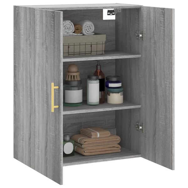 vidaXL Ντουλάπι Τοίχου Γκρι Sonoma 69,5 x 34 x 90 εκ.