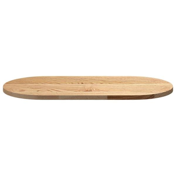 vidaXL Επιτραπέζια επιφάνεια 80x40x2 cm μασίφ ξύλο δρυς οβάλ