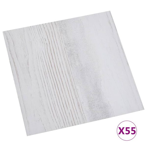 vidaXL Δάπεδο Αυτοκόλλητο Ανοιχτό Γκρι 55 τεμ. 5,11 μ² από PVC