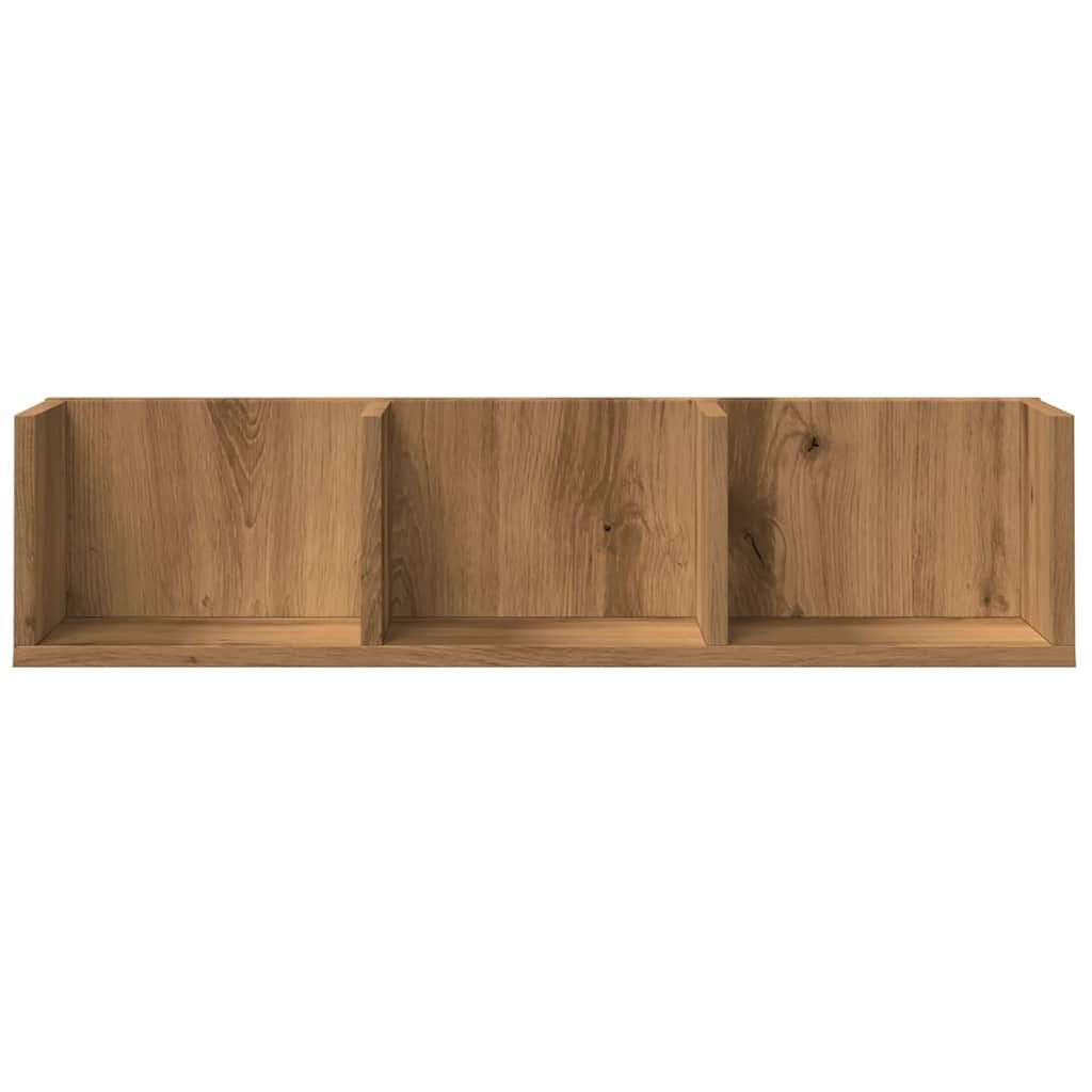 vidaXL Ράφι Τοίχου για CD Τεχνίτης Δρυς 75 x 18 x 18 εκ. Μοριοσανίδα