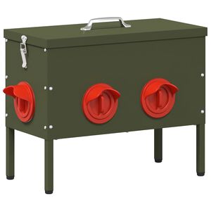 vidaXL Ταΐστρα κοτόπουλων Ελιά Πράσινη 41,5 x 20,5 x 33 εκ