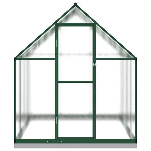 vidaXL Θερμοκήπιο με Πλαίσιο Βάσης Πράσινο 224x169x202 εκ. Αλουμινίου