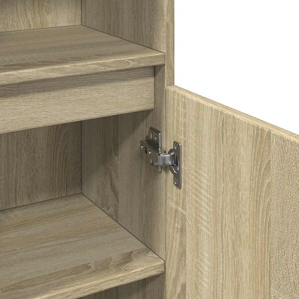 vidaXL Ντουλάπι Μπάνιου Sonoma Δρυς 30x30x190 εκ. Επεξεργασμένο Ξύλο