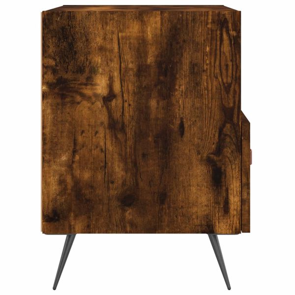 vidaXL Κομοδίνα 2 τεμ. Καπνιστή Δρυς 40 x 35 x 47,5 εκ. Επεξεργ. Ξύλο