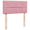 vidaXL Κρεβάτι Boxspring με Στρώμα Ροζ 80 x 200 εκ. Βελούδινο