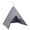 vidaXL Σκηνή Teepee Παιδική Γκρι 120x120x150 εκ. Peach Skin με Σάκο