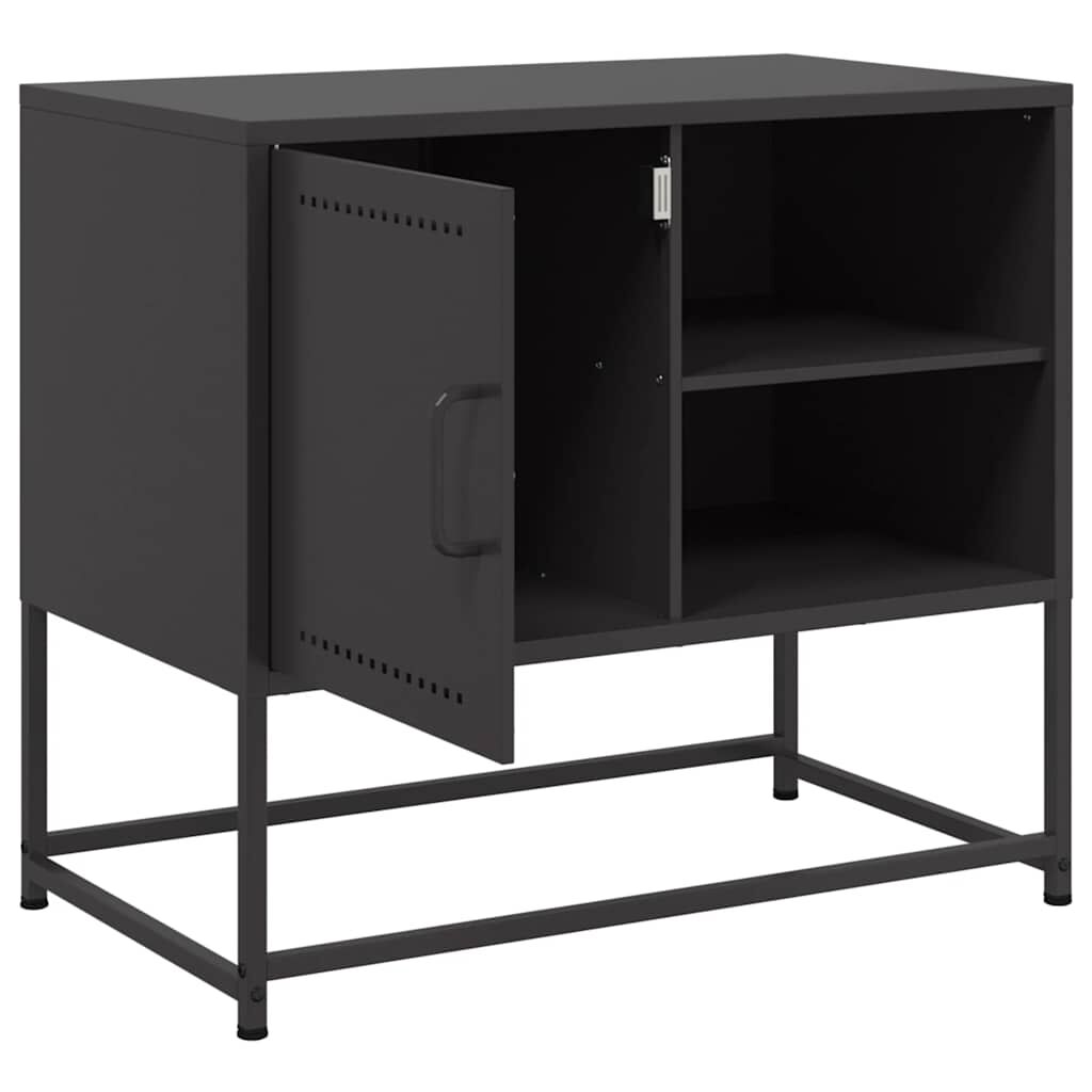 vidaXL Έπιπλο Τηλεόρασης Μαύρο 68,5x39x60,5 εκ. Ατσάλινο