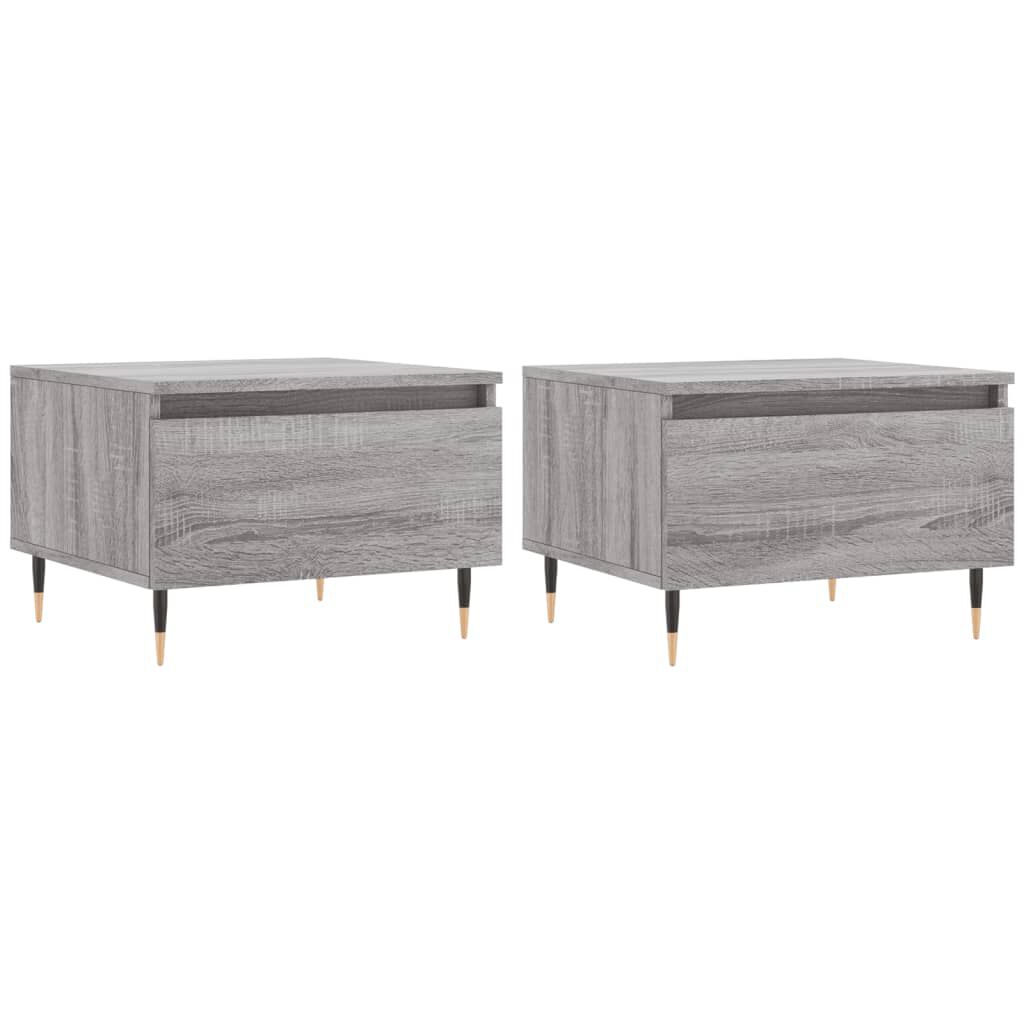 vidaXL Τραπεζάκια Σαλονιού 2 τεμ. Γκρι Sonoma 50x46x35 εκ. Επεξ. Ξύλο