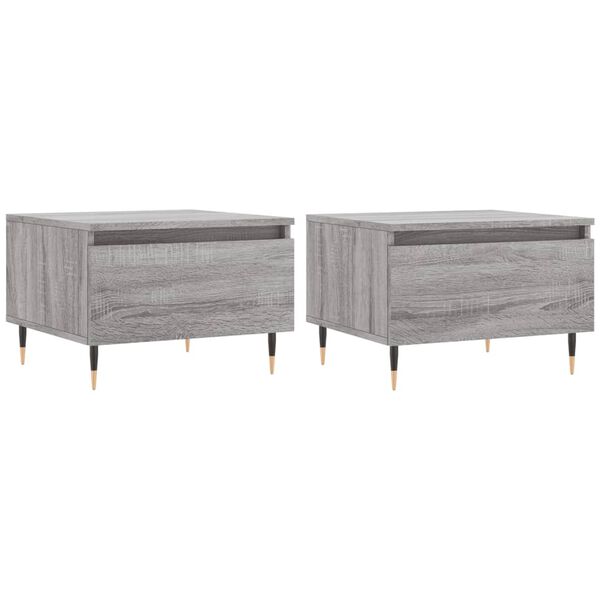 vidaXL Τραπεζάκια Σαλονιού 2 τεμ. Γκρι Sonoma 50x46x35 εκ. Επεξ. Ξύλο