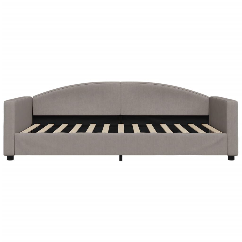 vidaXL Καναπές Κρεβάτι Συρόμενος Taupe 100x200εκ. Υφασμάτινος Συρτάρια